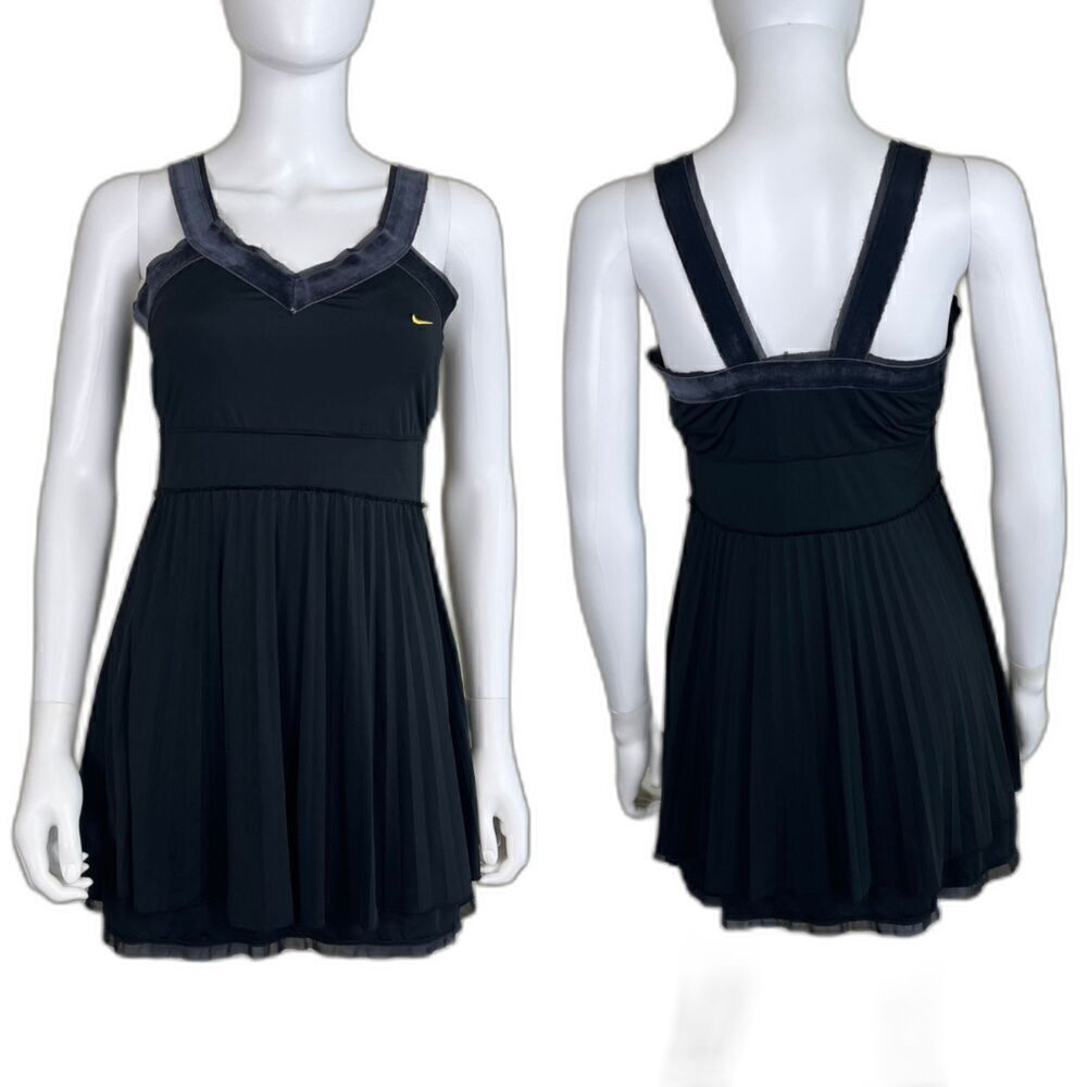 Nike Women's Size S Black Maria Sharapova 2008 US Open Black Tennis Mini Dress